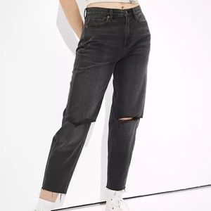 AE ripped relaxed mom jeans